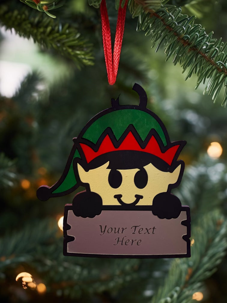 Handcrafted Personalized Ornament - Customizable Christmas Decor, Perfect for Families!