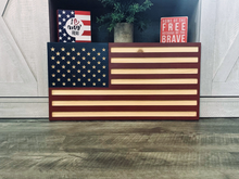 Load image into Gallery viewer, Carved American Flag Sign
