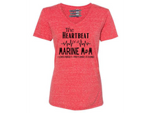 Load image into Gallery viewer, &quot;Hearbeat of a Marine Mom&quot; Tee
