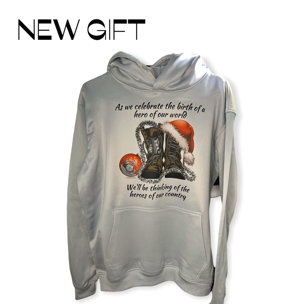 Special Edition Gray Marine Hero Holiday Hoodie