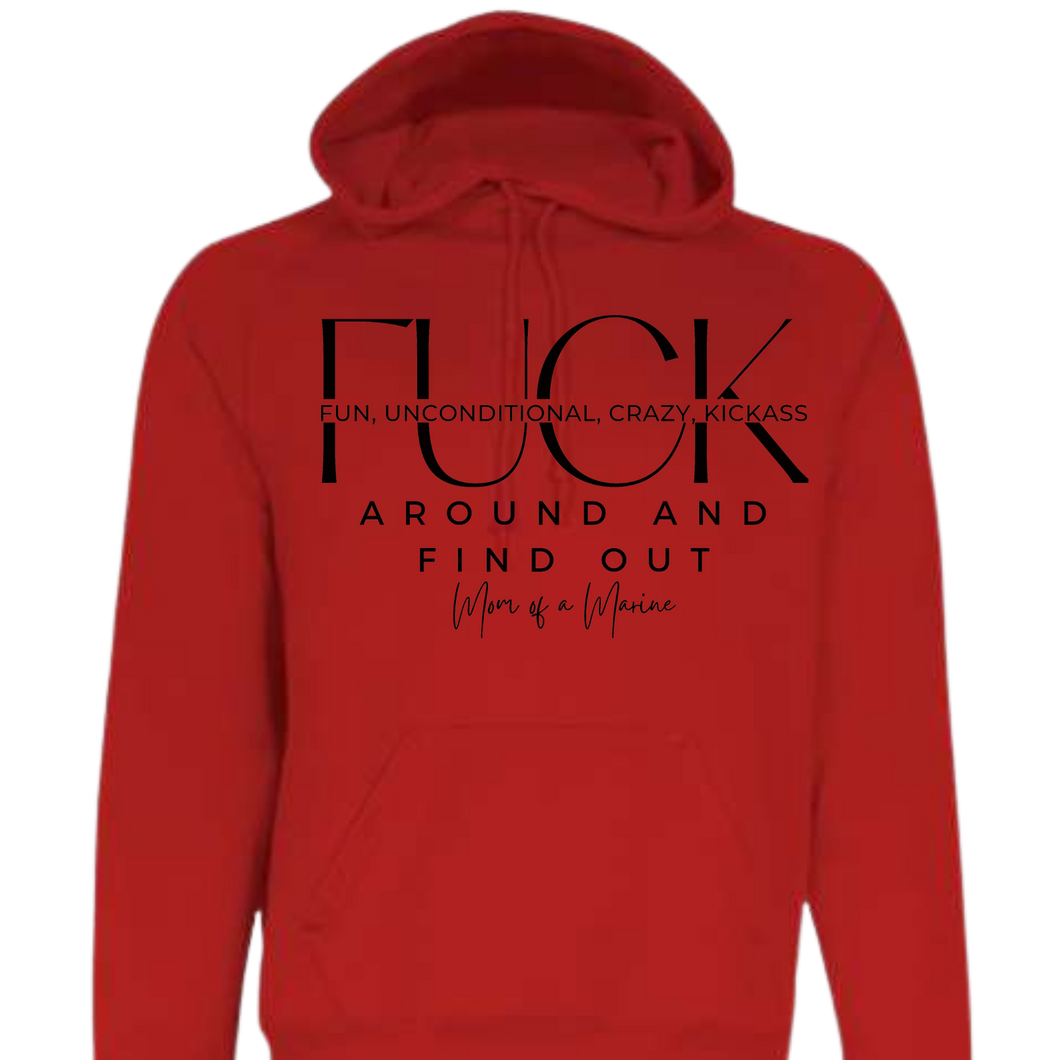 Red Mom of a Marine F*CK Novelty Sweatshirt