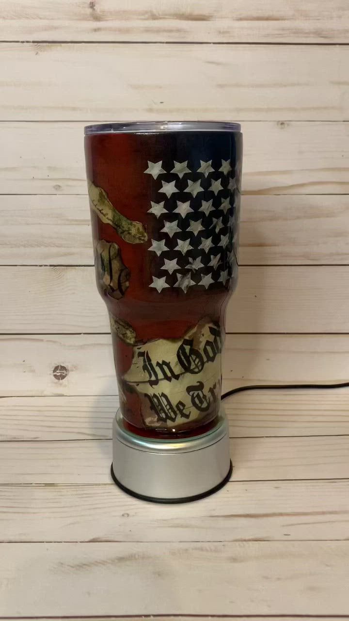 Custom American Flag Tumbler